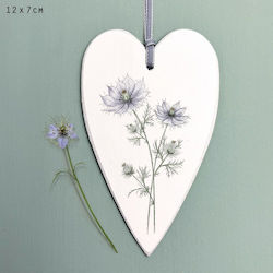 Etiketten Herz Wildblume 7cm Nigella
