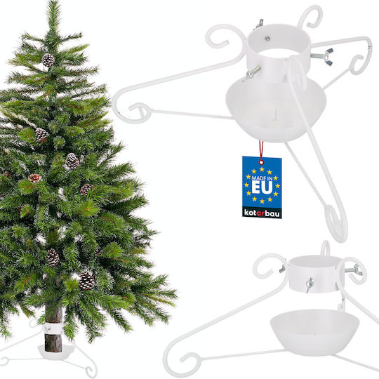 Kotarbau Weihnachtsbaumständer Metall Weiß M23xH52xΦ10cm