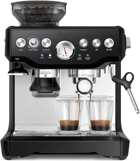 Sage The Barista Express Ses875btr Αυτόματη Μηχανή Espresso 1850W Πίεσης 15bar για Cappuccino με Μύλο Άλεσης Πράσινη