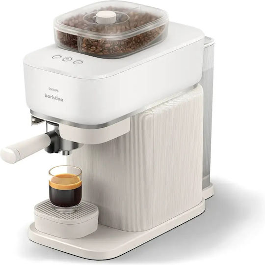 Philips Baristina Mașină Automată de Espresso 1550W Presiune 16bar cu Râșniță de Măcinare Albă BAR320/00