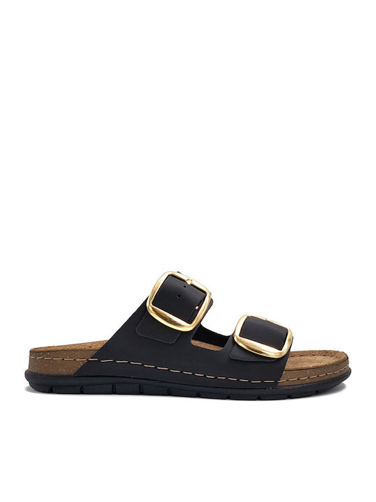 Sandale Casual Damă Din Piele Negre