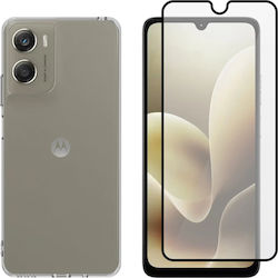Set Tpu Transparent Carcasă + Full Face Tempered Glass Moto G06 4g Vivggs000034 Set Tpu Transparent Carcasă + Full Face Tempered Glass Moto G06 4g Vivggs000034