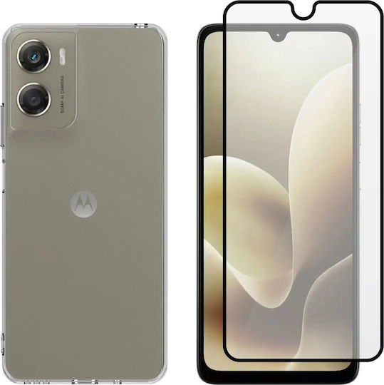 Vivid Set Tpu Klare Hülle + Vollflächig Gehärtetes Glas Moto G06 4G Vivggs000034