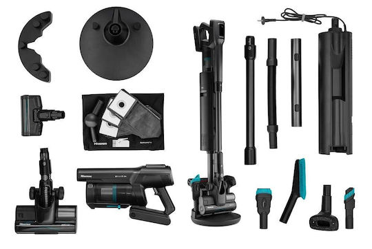Hisense 2113584 Wiederaufladbarer Stielstaubsauger 2 in 1 Stick & Hand 25.2V Graues