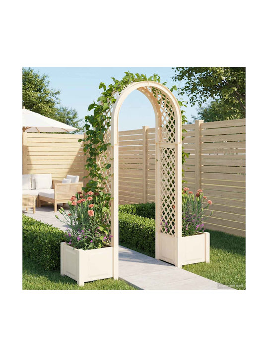vidaXL Kunststoff-Blumentopf Weiß 168,5x43cm
