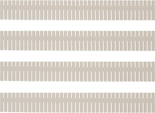 Compartimente Pentru Sertar Din Plastic 46.3x7cm 4 Bucăți Albă