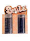 Smile 2 Jars 8 Fabric Hair Ties 10 Plastic Black