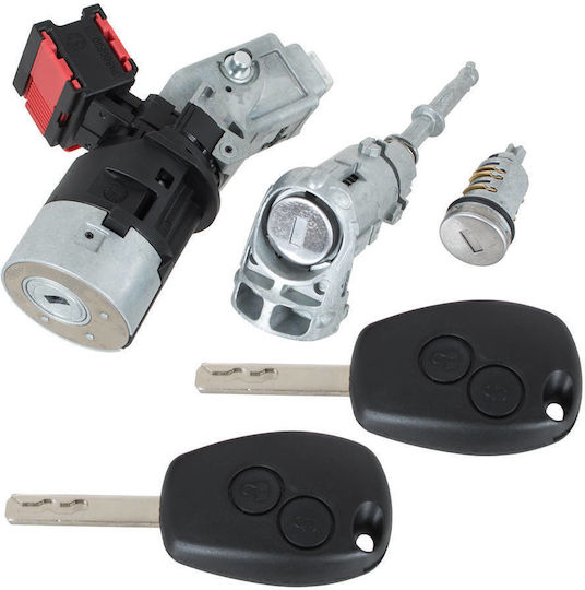 Renault Master Iii 2010 Ignition Switch + Door Lock Cylinder + Fuel Filler Cap Lock Cylinder 3 Pcs Set