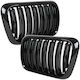 Bmw 3 E36 96-00 Grille Between Headlights Kidneys Left + Right Set Black Glossy Double Bar