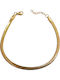 Kalliopi Silver Gold Plated Steel Anklet Chain 20cm HBM-5013