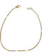 Kalliopi Silver Gold Plated Steel Anklet Chain 20cm HBM-5001