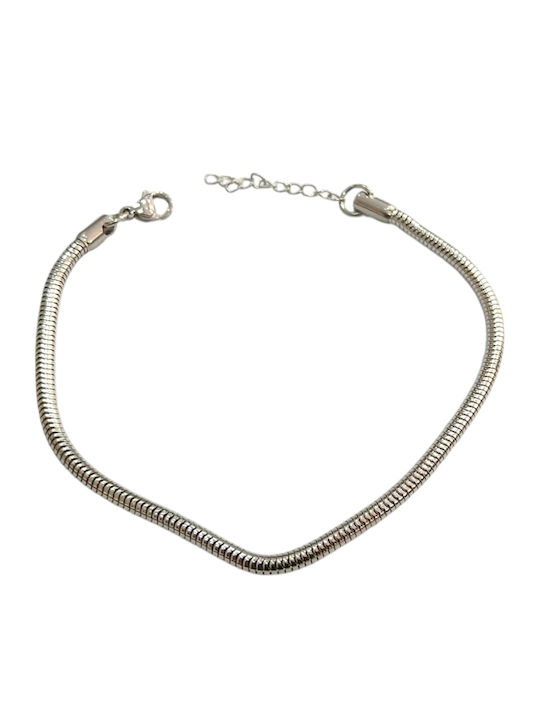 Kalliopi Silver Fußarmband aus Stahl 20cm HBM-5012