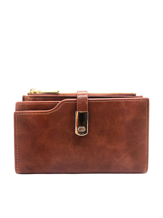 Gift-Me Large Fabric Women's Wallet Brown