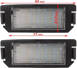 Hyundai Coupe Genesis I20 Terracan Veloster Xg Led License Plate Lights 2 Pcs Set