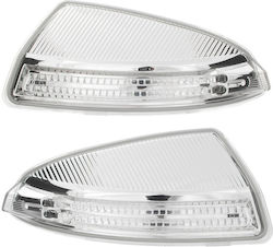 Mercedes W204 C-class 07-11 Turn Signal In Mirror Left + Right 2 Pcs Set
