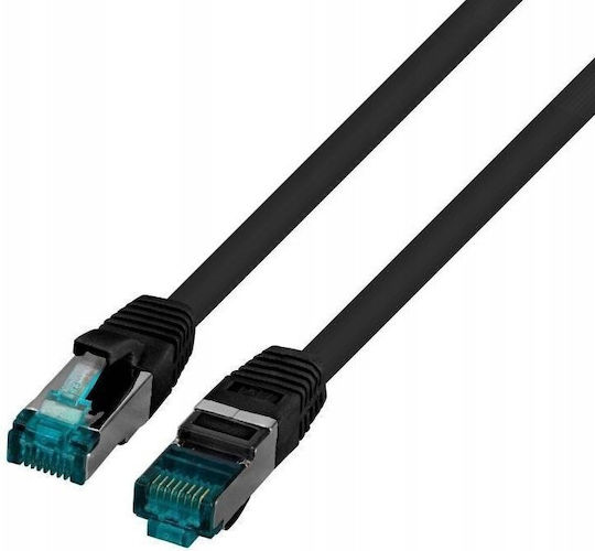 Securitynet S/FTP Cat.6a (Gigabit) Network Cable Ethernet 0.15m Black