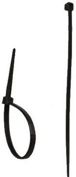 Dedra Plastic Cable Ties 370mmx4.8mm In Black Colour Quantity 100pcs 11C48372