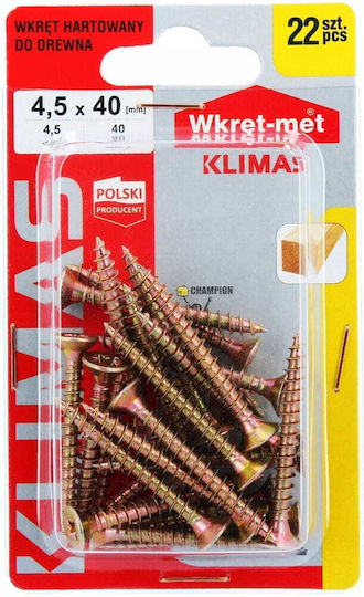 Harteholzschrauben 45x40mm 22 Stück Pz2 Gold