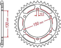 JT Sprockets Γρανάζι Πίσω 42 Δοντιών για Yamaha TDM 900 JT Sprockets Γρανάζι Πίσω 42 Δοντιών για Yamaha TDM 900