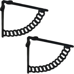 Relaxdays Raft De Colț Din Metalic În Culoare Neagră 175x210mm 2 Bucăți 10051153_46 Relaxdays Raft De Colț Din Metalic În Culoare Neagră 175x210mm 2 Bucăți 10051153_46