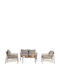 Set Mobilier Exterior Deandra 4 Piese Șampanie Cu Perne
