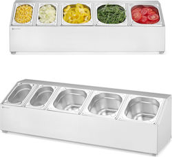 Stahl Displayständer Gastronorm Behälter 3x Gn 1/6 2x Gn 1/9