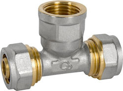 Pex-al-pex Chrome Tee 1/2-16*16 Female D1/2*16*16td