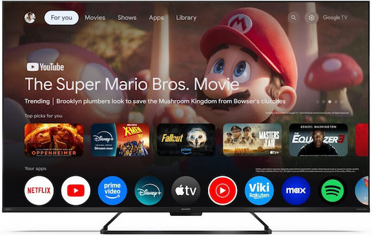 Sharp Smart Τηλεόραση 50" 4K UHD QLED 50HR8465E HDR (2023)