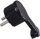 Extra Flat Uni-schuko Angled Plug 8mm Black 16a Timex