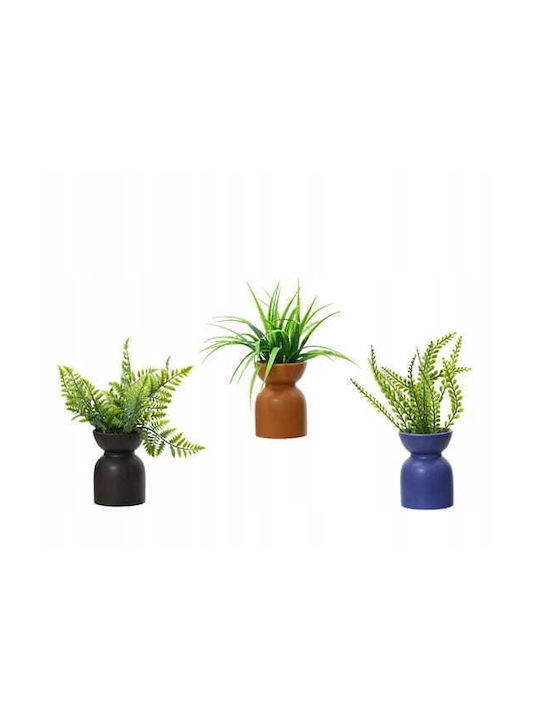 Зелено Растение В Саксия Изкуствен Декоративен 1 Брой 23x8 См