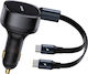 Baseus Baseus Autoladegerät 33W 3.5A mit 2xType-C Anschlüssen inklusive Kabel Type-C Schwarz Farbe