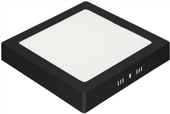 Τετραγωνο Φωτιστικο Οροφης Led Smd 24w 2270 Lm Ip20 Δυνατοτητα Επιλογης Τριων Χρωματων 3cct Μαυρο Selena Μαυρο 016-084-0024-b