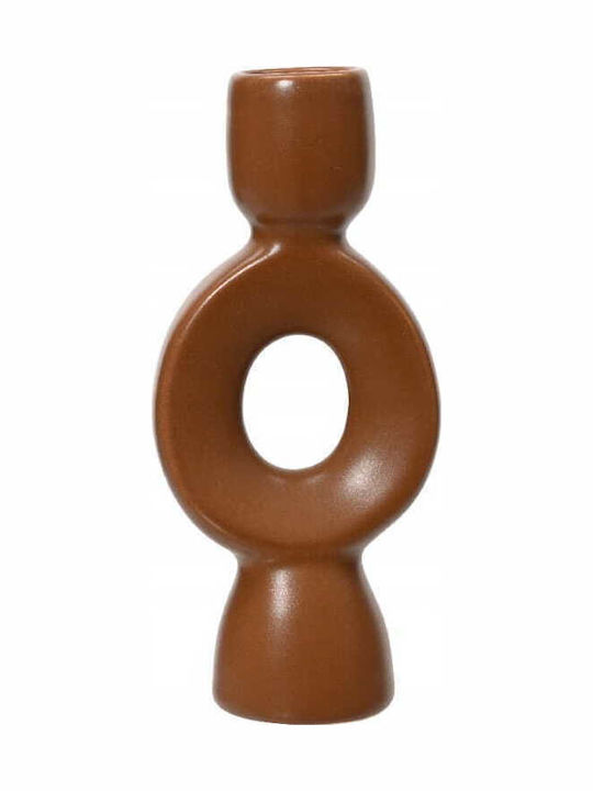 Kaemingk Кандилник Порцеланов В Кафяв Цвят 6.8x68см