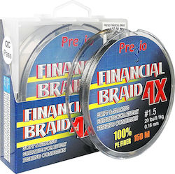 Νημα Pregio Financial 4x Γκρι 150m 0.16mm