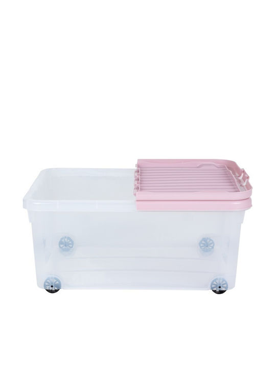 Wham Cutie De Depozitare Din Plastic Cu Roți Și Capac 30lt