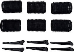 Beauty Salon Ρόλεϊ σε Μαύρο Χρώμα 6τμχ