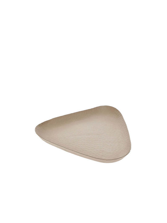 Iron Tray Triangle Taupe 21x20.5cm
