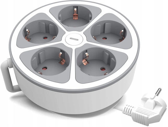 Permanent Extension Cord 5x Schuko Switch 2m Ps-570sws O 2 E W-30012
