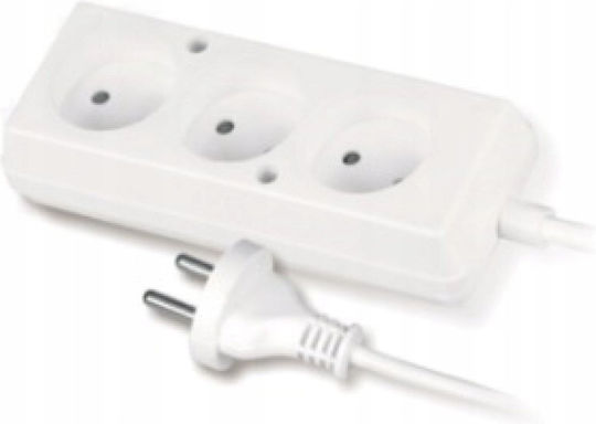 Prelungitor 3 Prize Fără Comutator 10A 3m Omy 2x1 Alb Ps-360 T-105320
