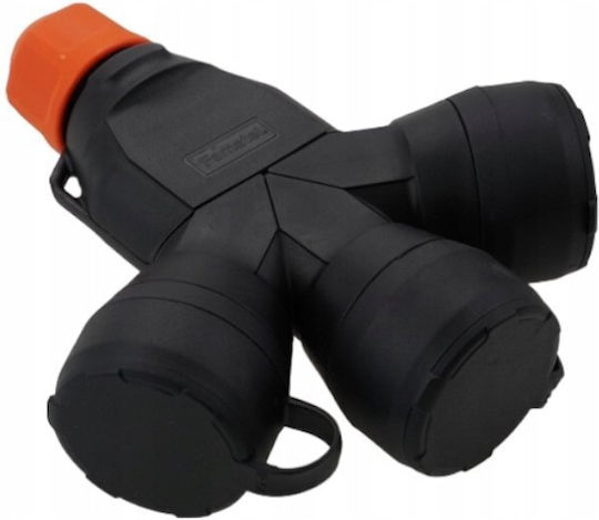 Gummi-Steckdosenleiste 3 Steckdosen Dreifachstecker 16a 3p 250v Ip54 3p Pl Fr – Gummi-Stecker 188f