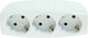 Adaptor Triplu Priză Schuko Cu Împământare R-370/s Alb W-32002