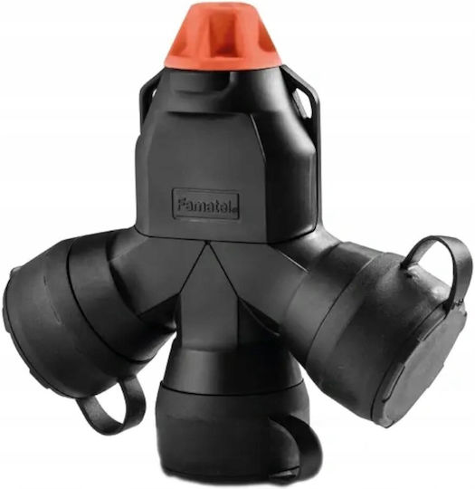 Rubber Splitter 3 Sockets Triple Adapter 16a 3p 250v Ip54 5p Pl Fr – Rubber Strain Relief 187f-5