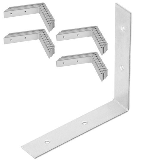 Kotarbau Carpenter's Angle Steel Construction Connector Stainless Galvanized 100 X 100 X 20 Mm Set 50 Pcs