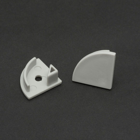 Led Profile Corner End Cap Aluminum Rail Closing Ends Abs Set 2 Pcs