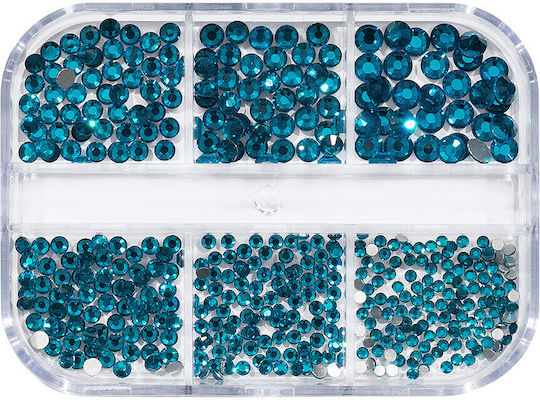 Luxorise Nageldesign Brillanter Topas Nagel Strass 6 Designs