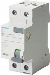 Residual Current Circuit Breaker 2p 25a 300ma 230v Type F 5sv3612-3