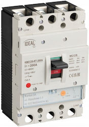 Comutator Compact Mccb Kmccb-rt-200a Reglare Element Siguranță Termică 3 Poli Ics 36ka 380/415v Ac Icu 50ka 220/230v Ac Ip20 37283