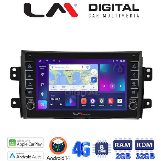 LM Digital Ηχοσύστημα Αυτοκινήτου για Fiat Sedici Suzuki SX4 2005-2013 (Bluetooth/USB/WiFi/GPS/Apple-Carplay/Android-Auto)