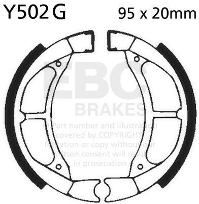 Ebc Y502g Grooved Brake Pads 1 Set
