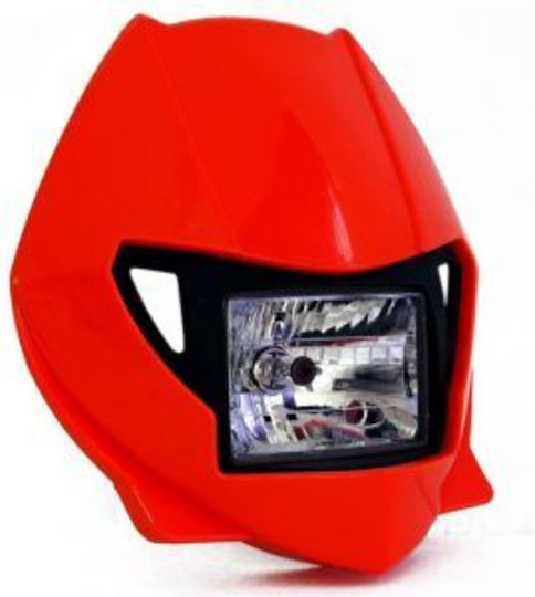Cross Mask Single Headlight OEM Red Xfun54238